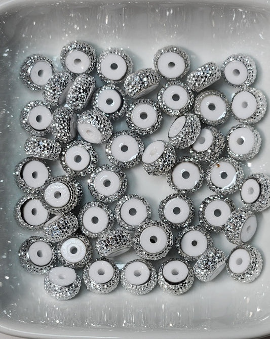 10 mm Rhinestone spacers beads