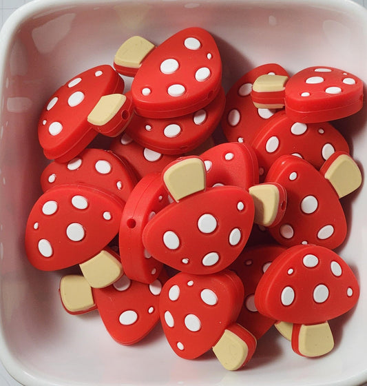 Mushroom Silicone focal bead