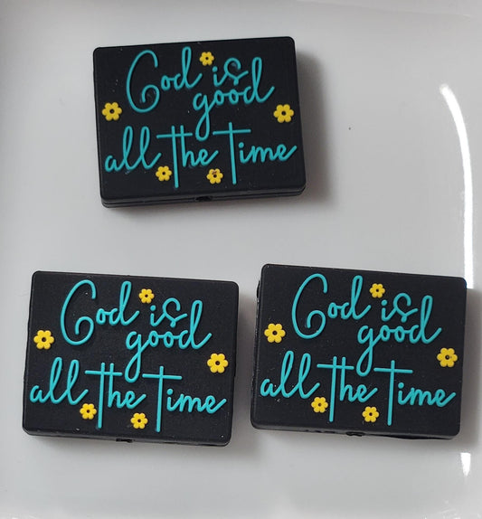 God is Good Silicone focal bead