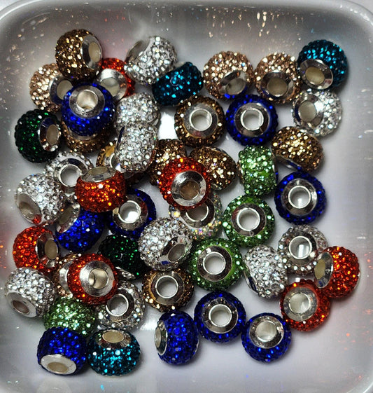 12 mm Rhinestone spacers beads