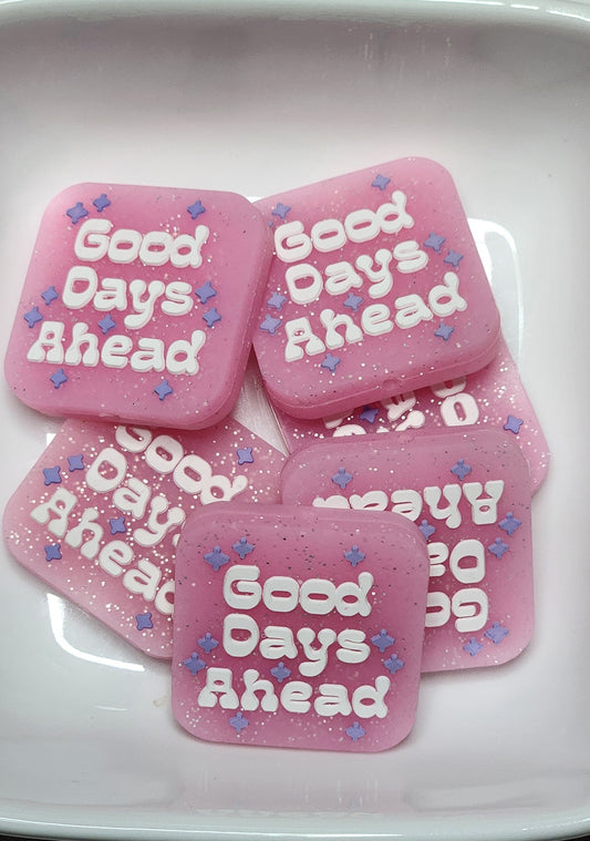 Good days Ahead Glow Silicone focal bead