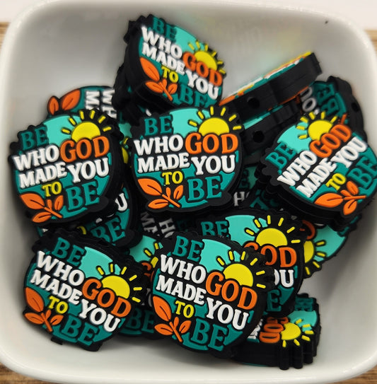 God made you silicone focal bead