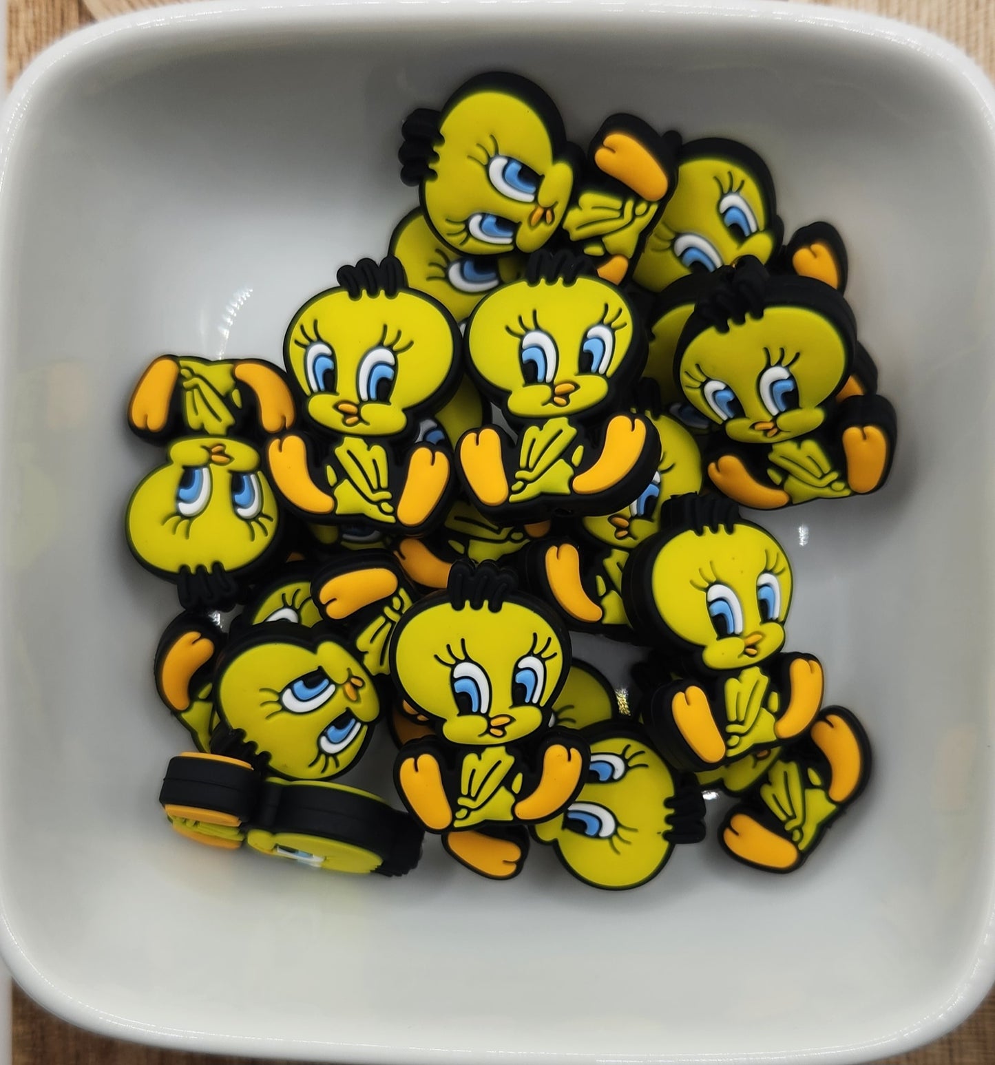 Yellow bird focal bead