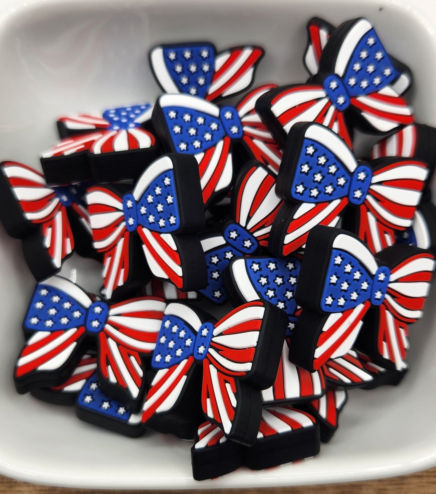 Patriotic Themed Silicone focal beads