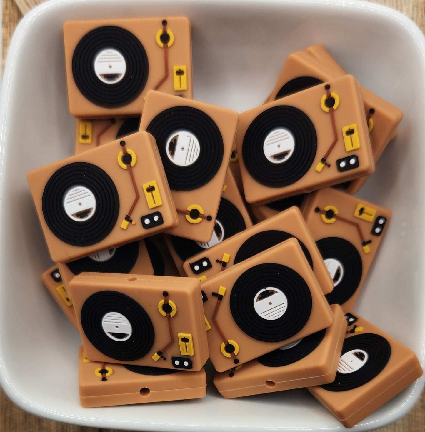 Vinyl turntable Silicone focal bead