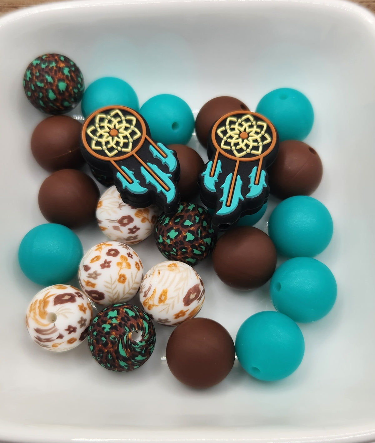15 mm Silicone Bead Mixed Bags 30-60 beads, some focals