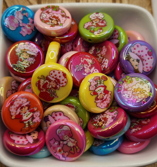 Acrylic Strawberry Girl focal beads