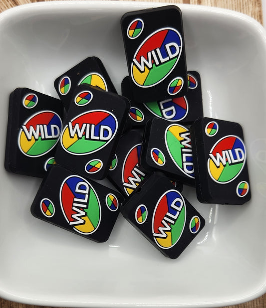Wild Card Uno Silicone focal bead