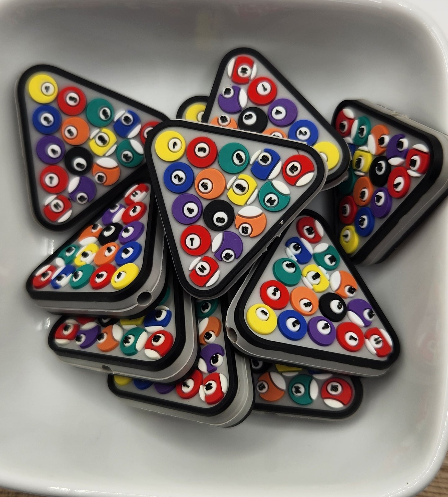 Pool Rack silicone focal bead