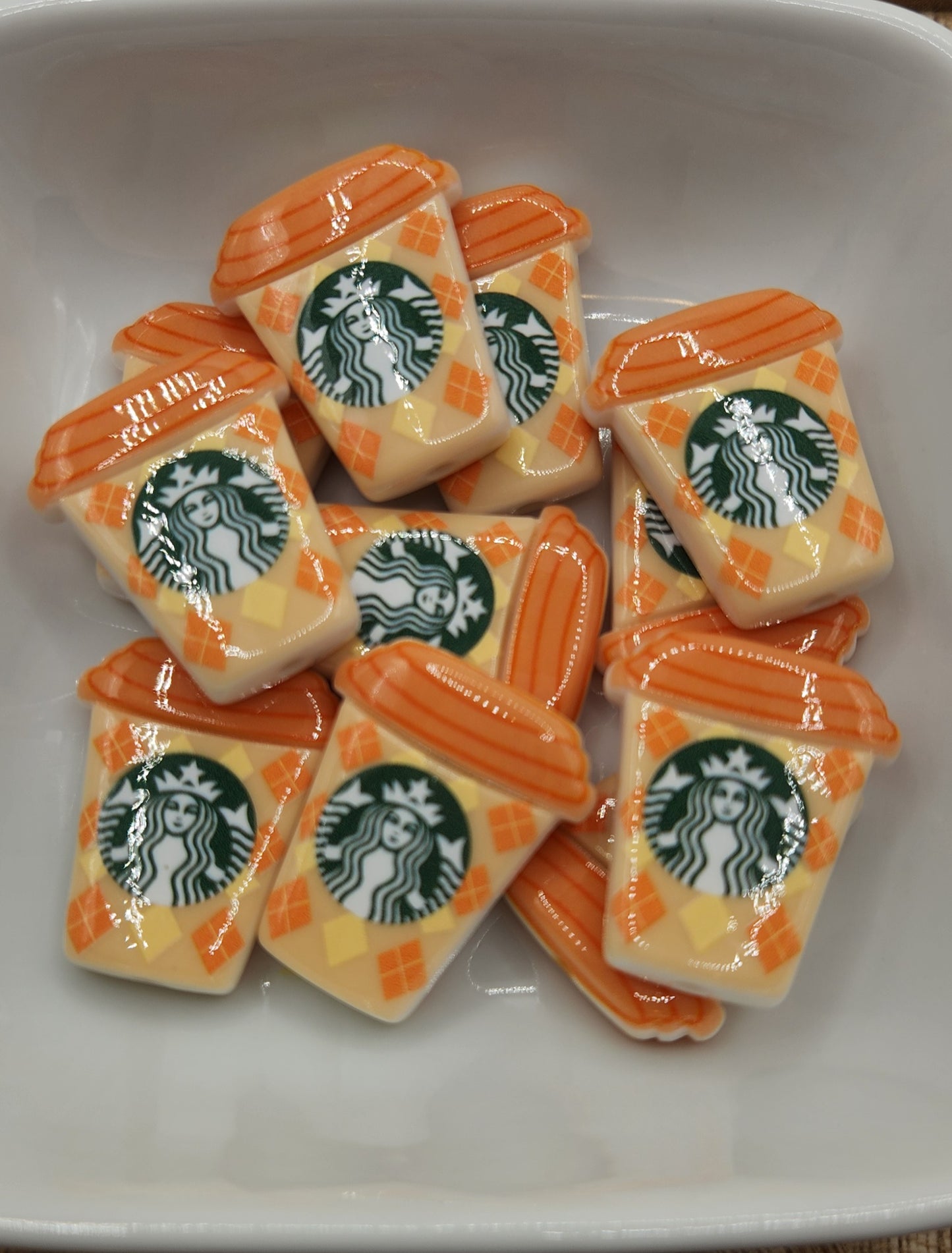 Acrylic Coffee Cup focal beads