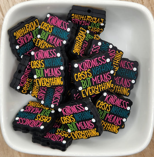 Kindness Silicone focal bead