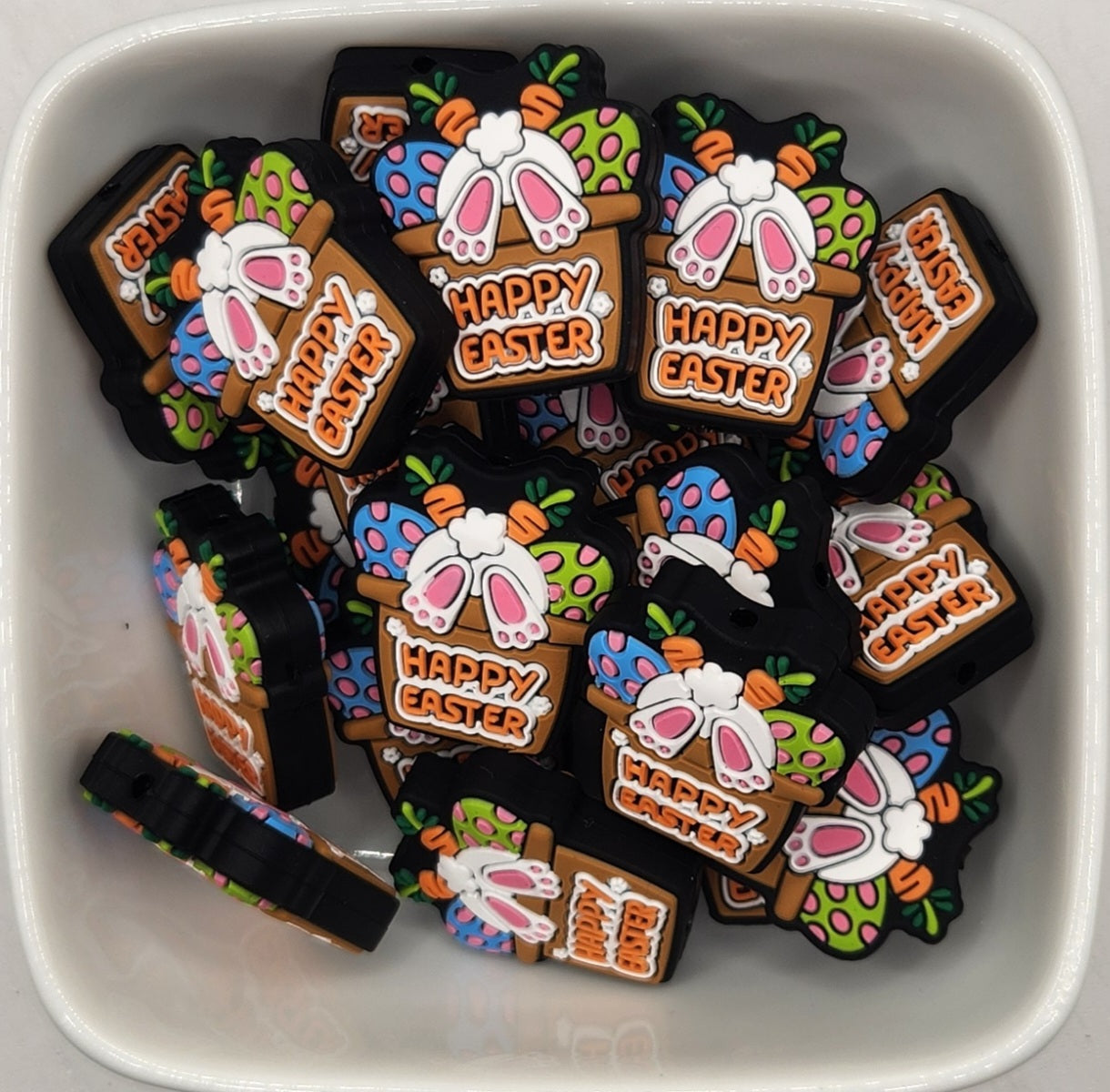 Easter Themed Silicone focal beads