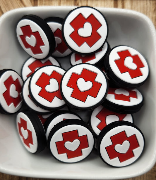 Medical Alert Silicone focal bead