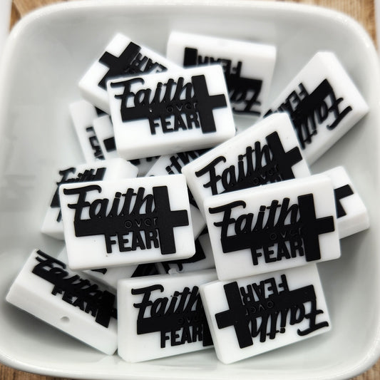 Faith over Fear silicone focal bead