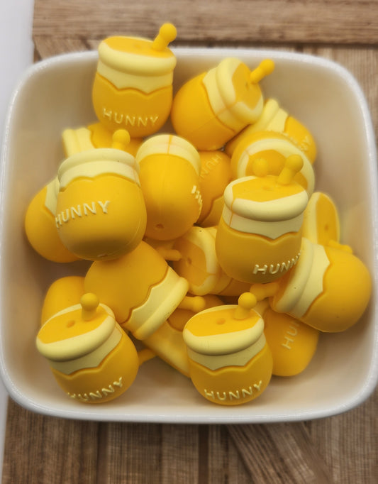 3D Hunny pot Silicone focal bead