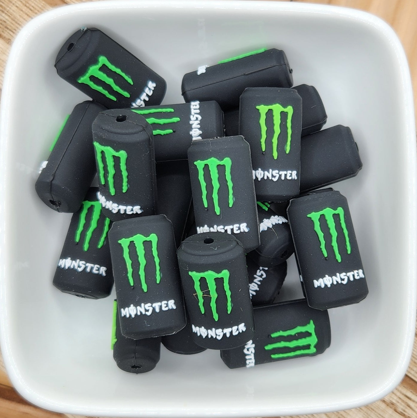 3D Monster Drink Silicone focal bead