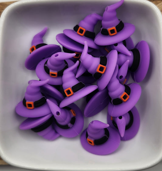 3D Witch Hat Halloween silicone focal bead