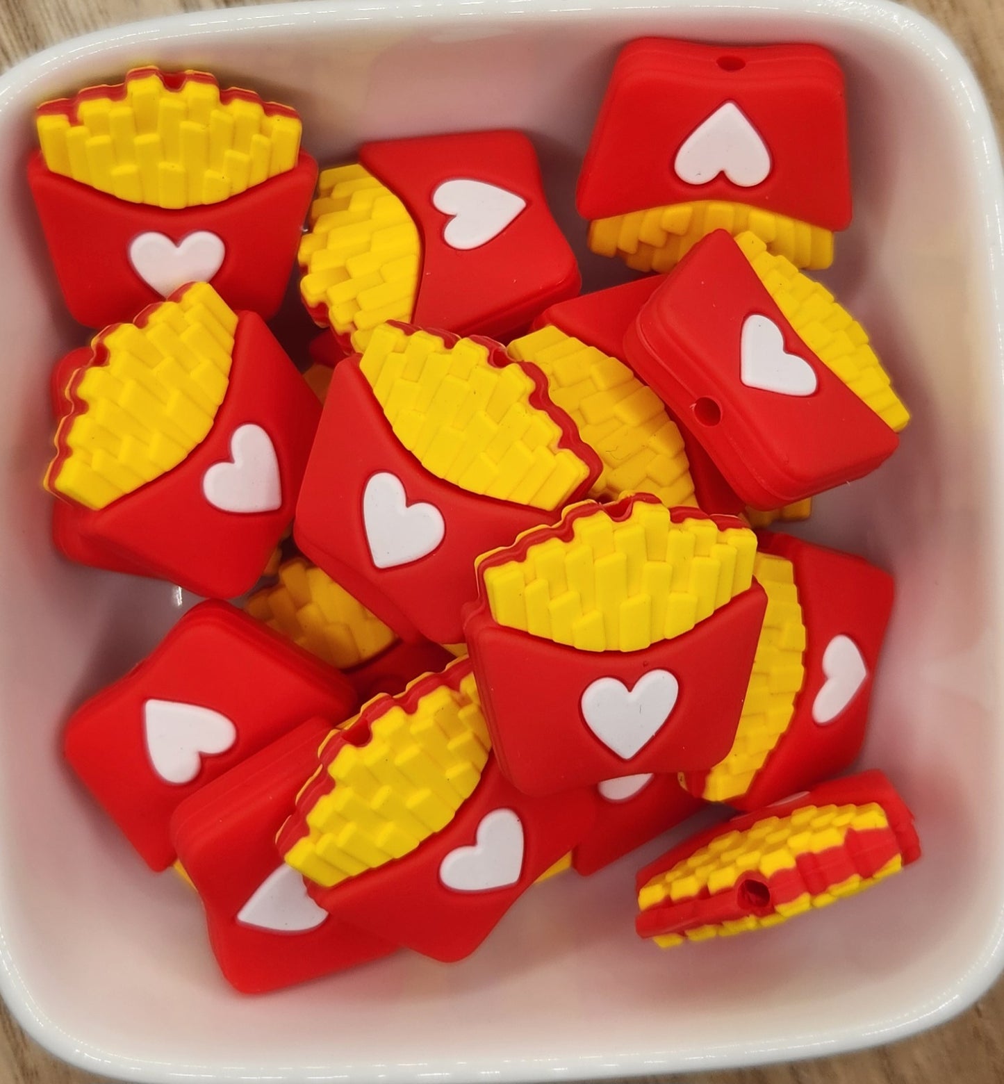 Fries Silicone focal bead