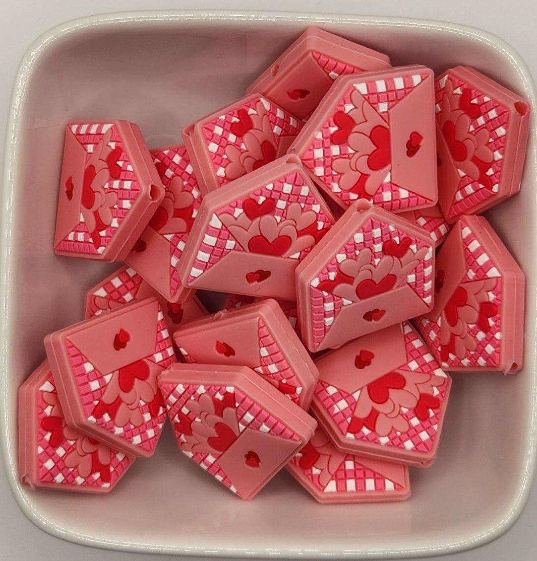 Valentines Themed Silicone focal beads