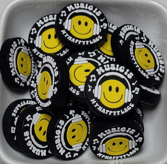 Happy Music silicone focal beads