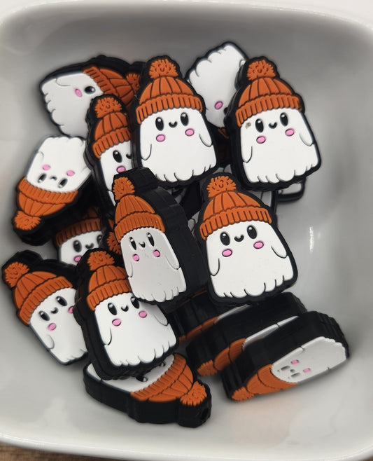 Beanie ghost silicone focal bead