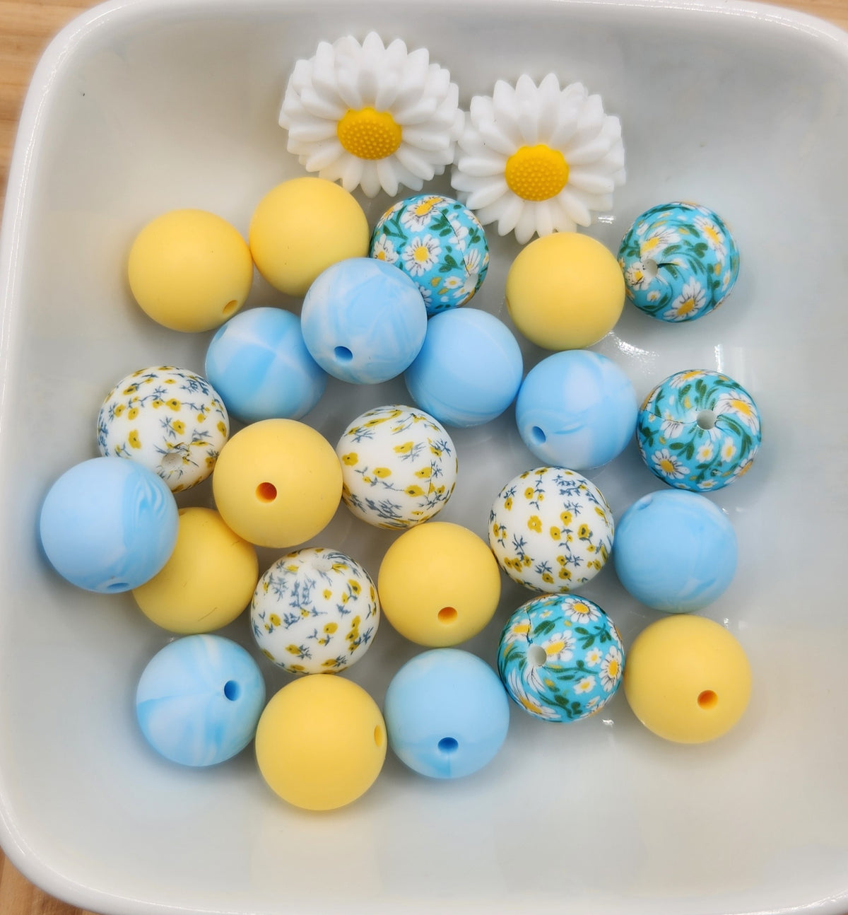 15 mm Silicone Bead Mixed Bags 30-60 beads, some focals