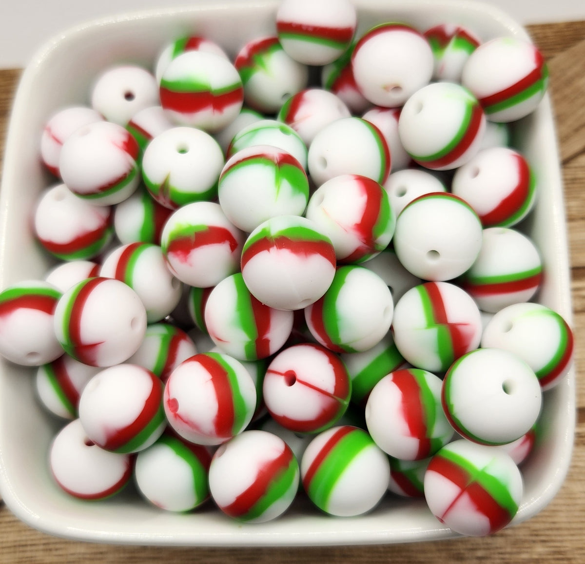 15 mm Solid Silicone Beads 20 pack