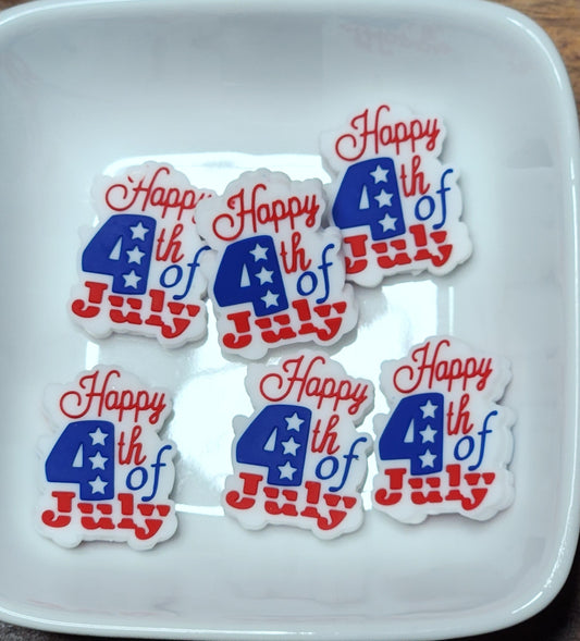Patriotic Themed Silicone focal beads