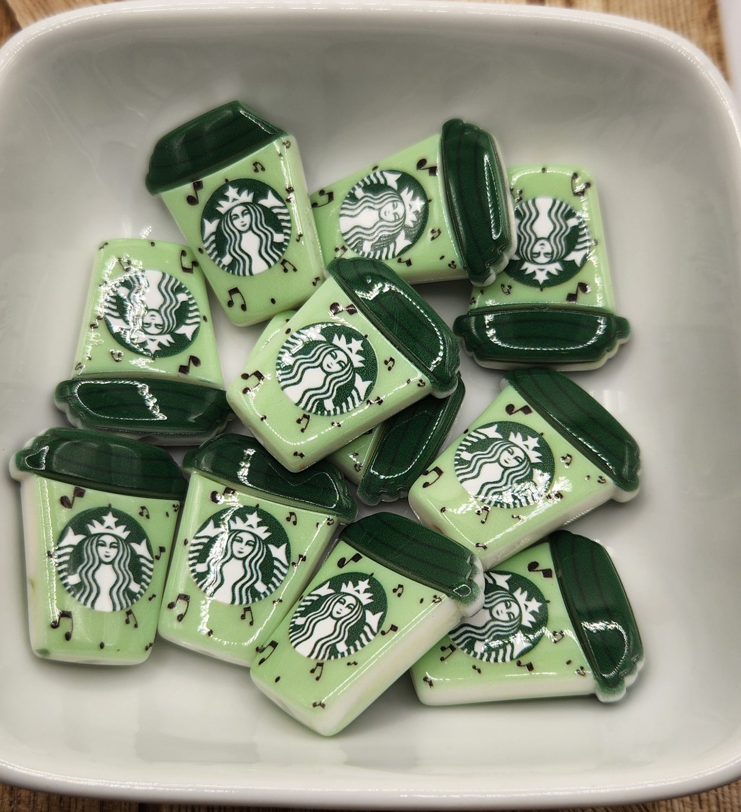 Acrylic Coffee Cup focal beads
