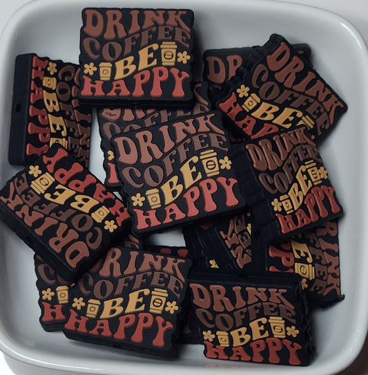 Coffee Themed Silicone focal beads