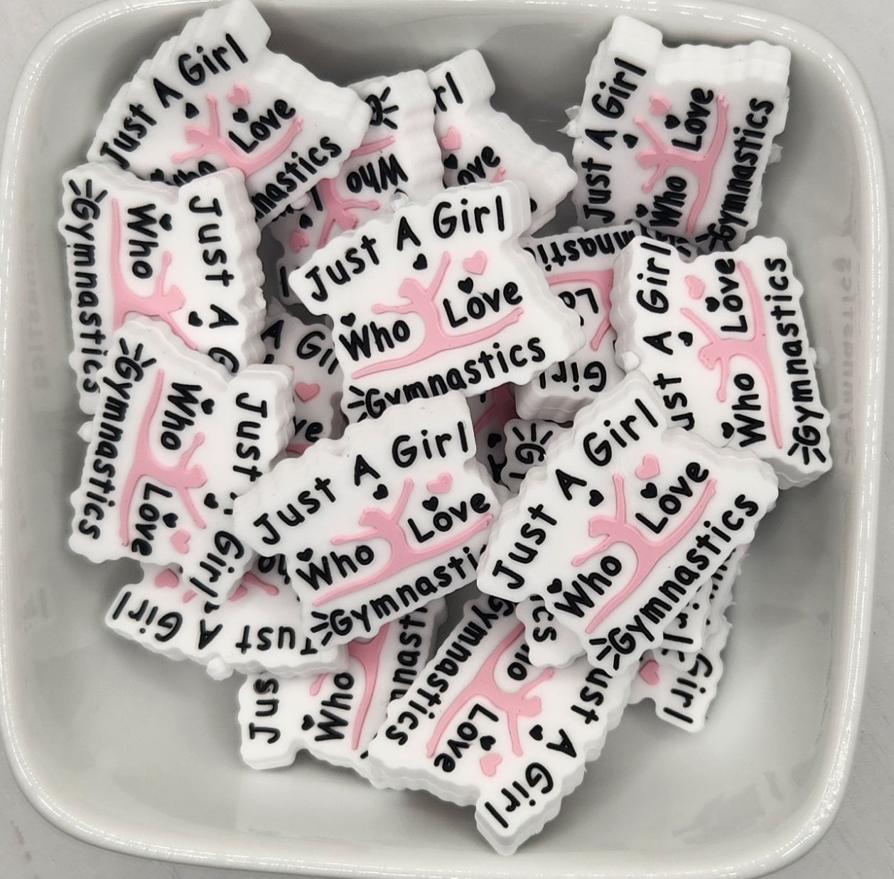 Gymnastics Silicone focal bead