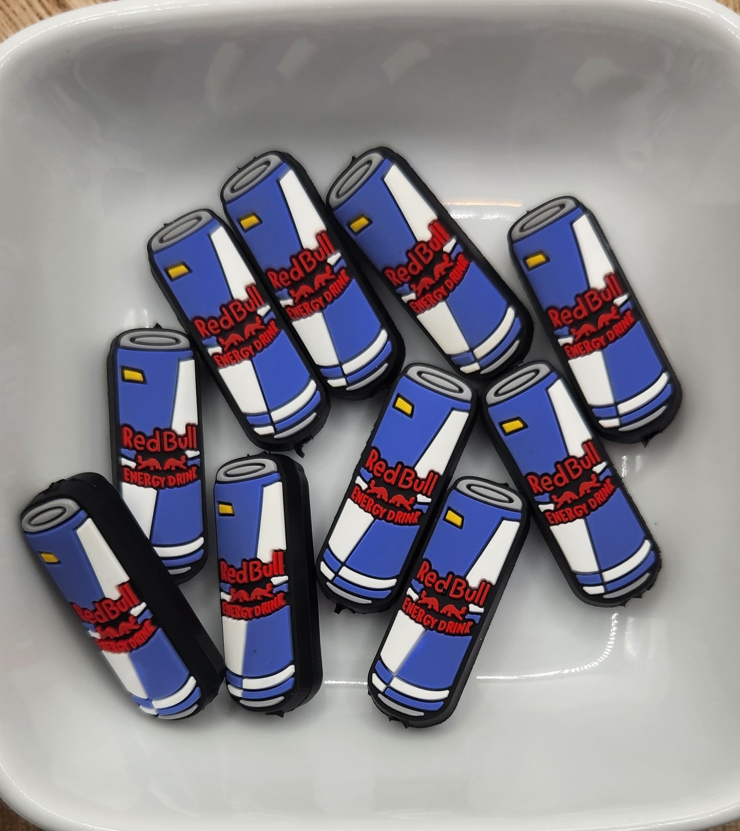 Red Cow Energy drink silicone focal bead