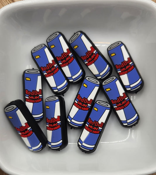 Red Cow Energy drink silicone focal bead