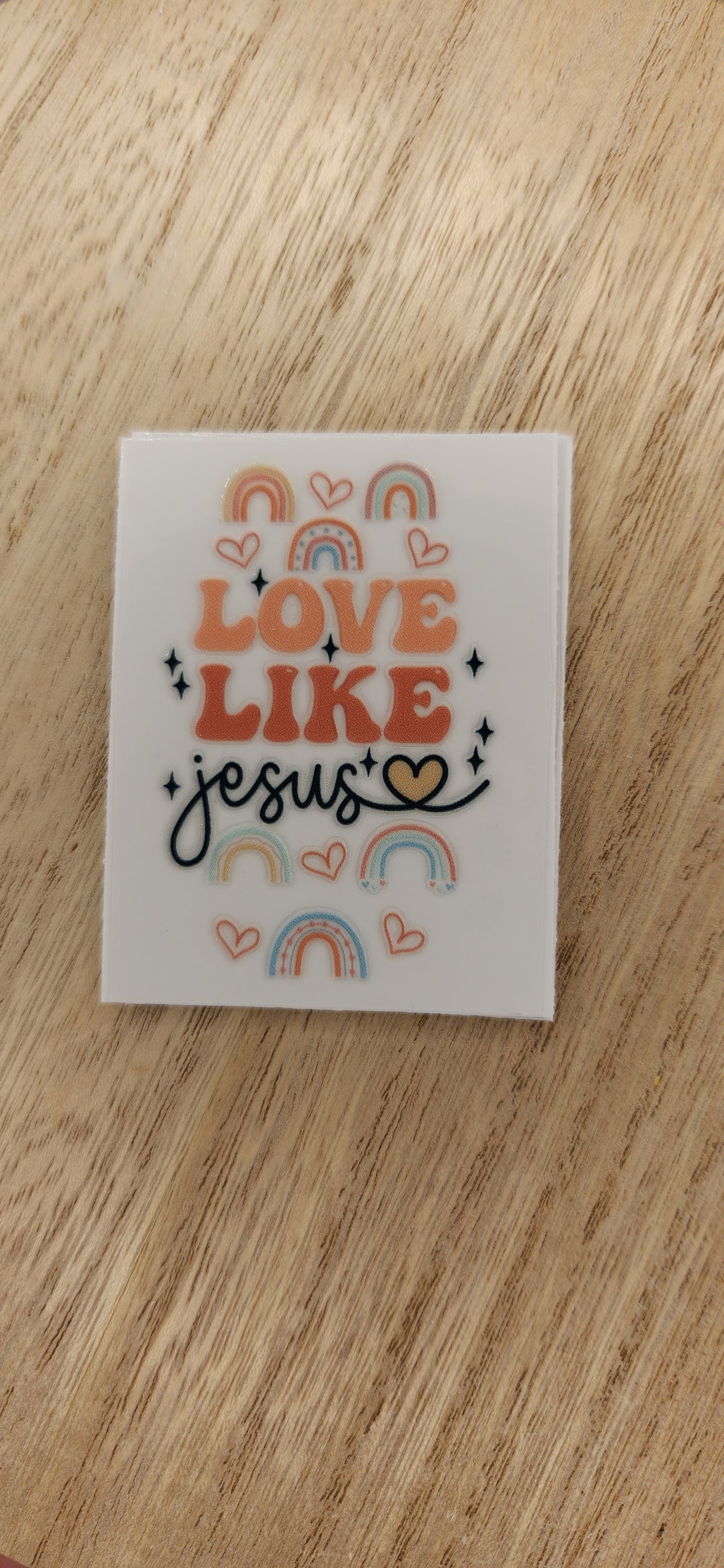 Love like Jesus - 2 by 2.25 inches Mini UVDTF