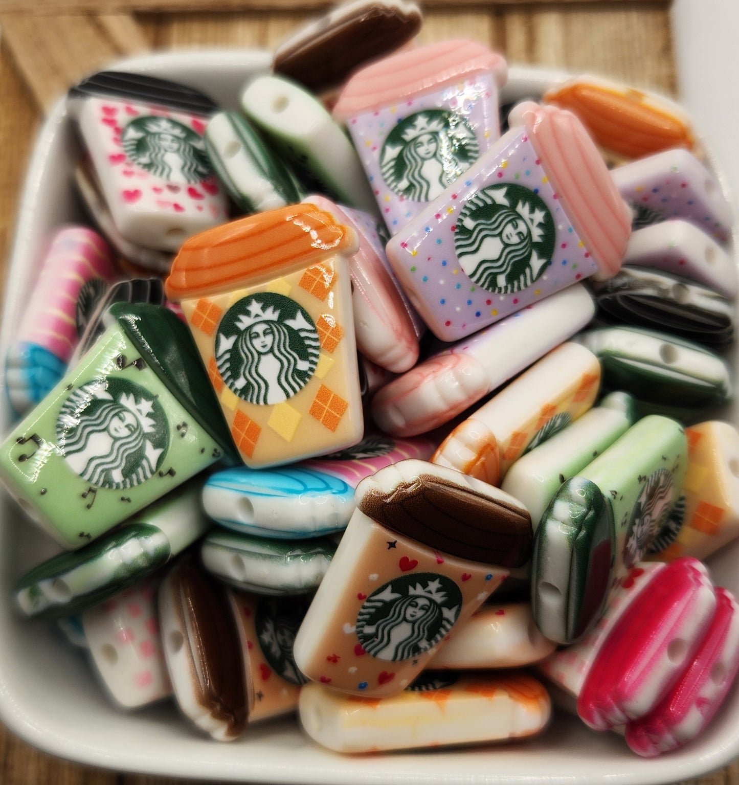 Acrylic Coffee Cup focal beads