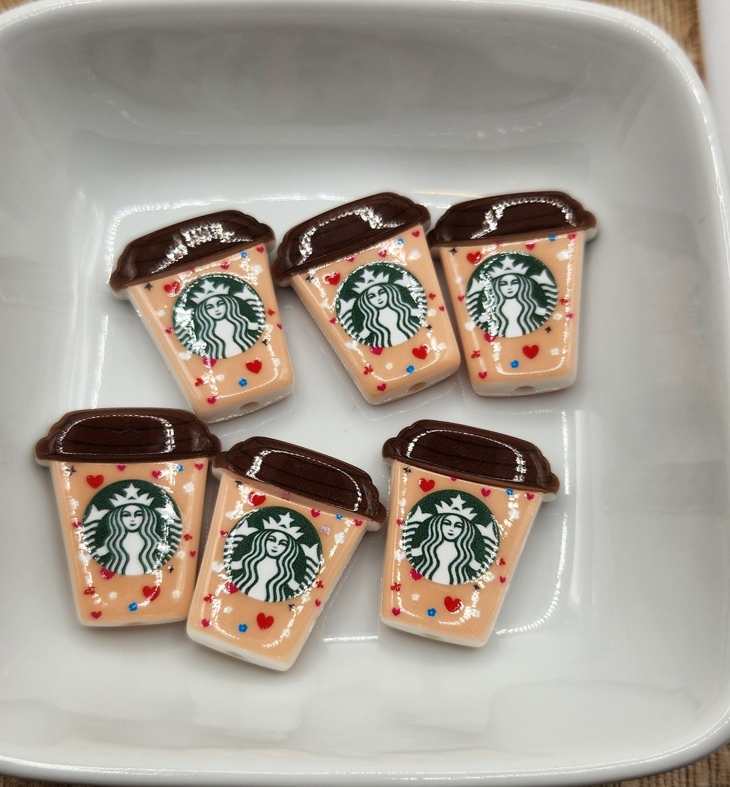 Acrylic Coffee Cup focal beads