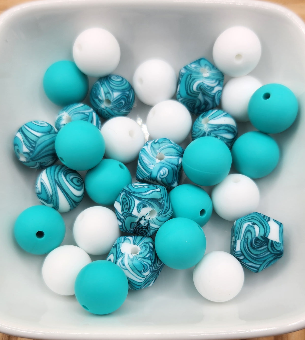 15 mm Silicone Bead Mixed Bags 30-60 beads, some focals