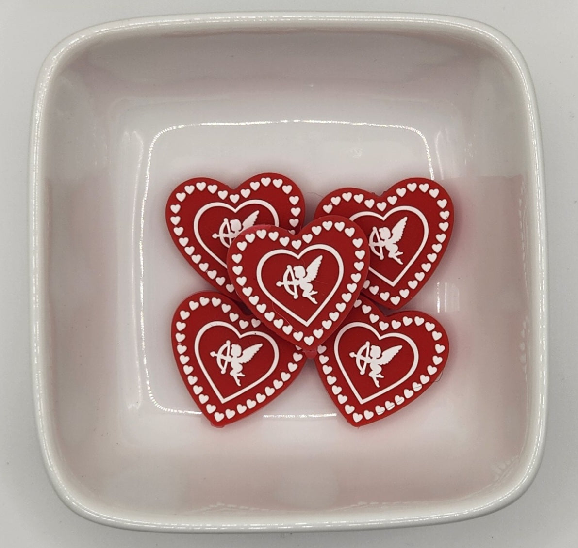Valentines Themed Silicone focal beads