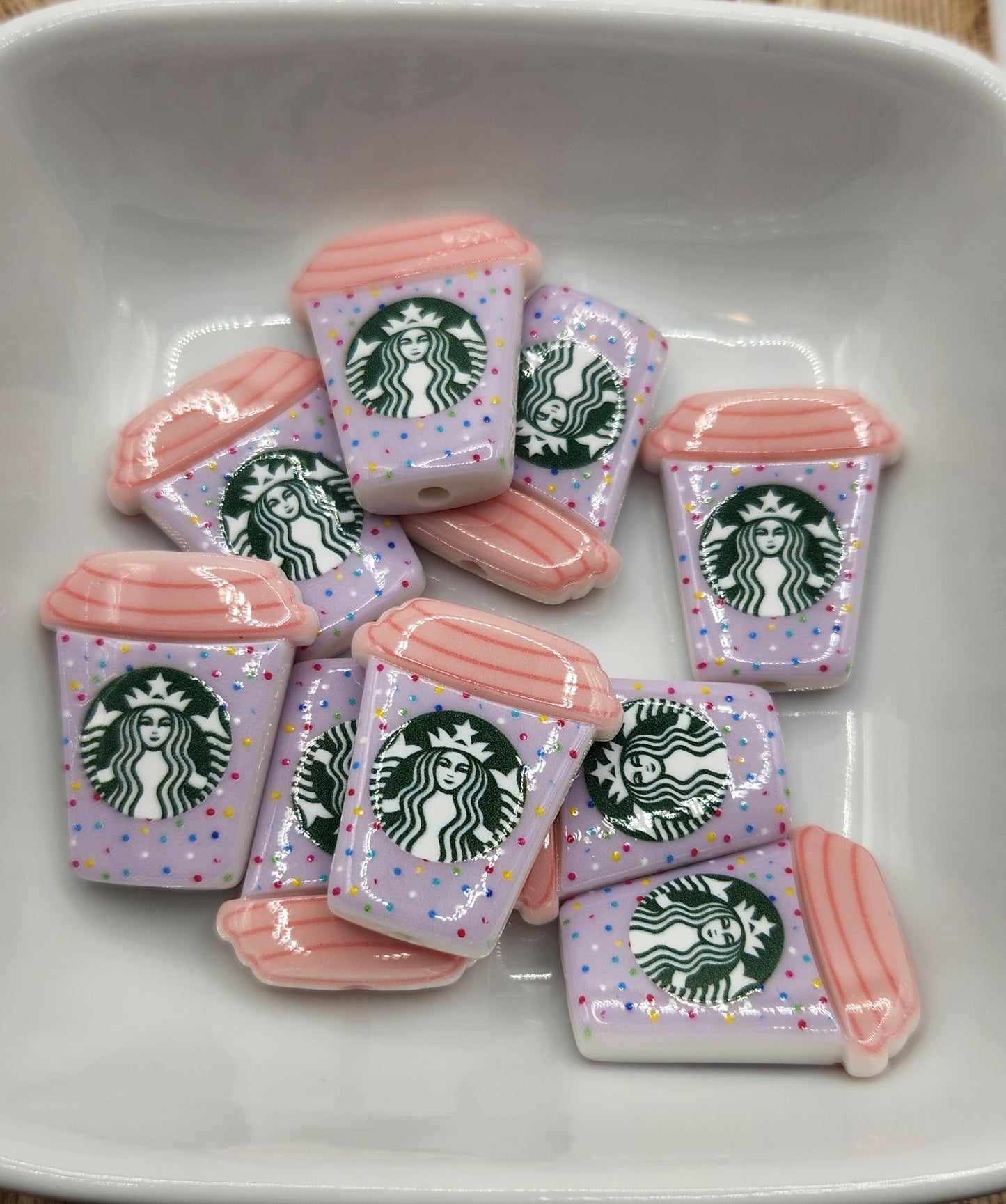 Acrylic Coffee Cup focal beads