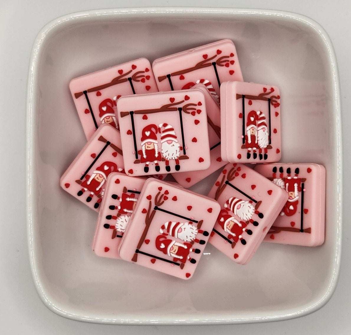 Valentines Themed Silicone focal beads