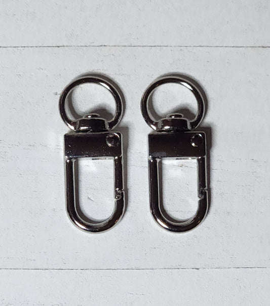 Silver lobster clasp 4 count