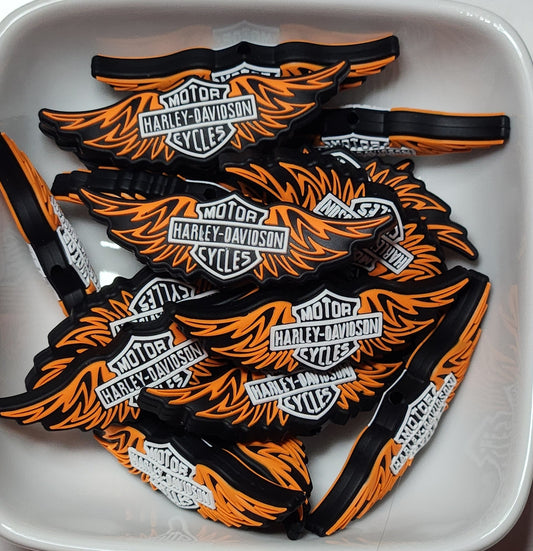 Motorcycle Wings Silicone focal beads
