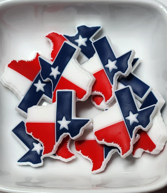 Lonestar state silicone focal bead